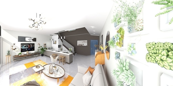 GreenSkyDesign的装修设计方案double sided apartment 