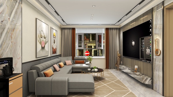 设计师赵定宇的装修设计方案Chongde 138 hardcover apartment height design